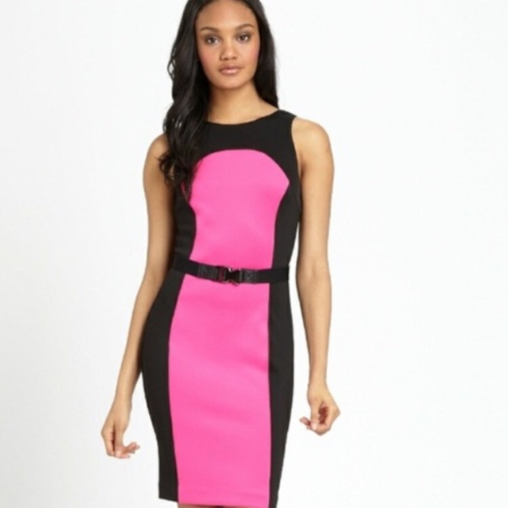 MICHAEL Michael Kors Neoprene Pink and Black Mini Dress size 0